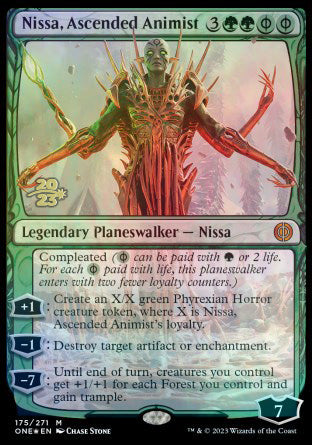 Nissa, Ascended Animist [Phyrexia: All Will Be One Prerelease Promos] | Good Games Morley