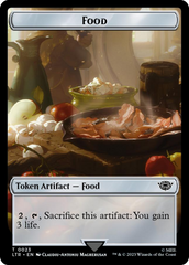 Treasure // Food (0023) Double-Sided Token (Surge Foil) [The Lord of the Rings: Tales of Middle-Earth Tokens] | Good Games Morley