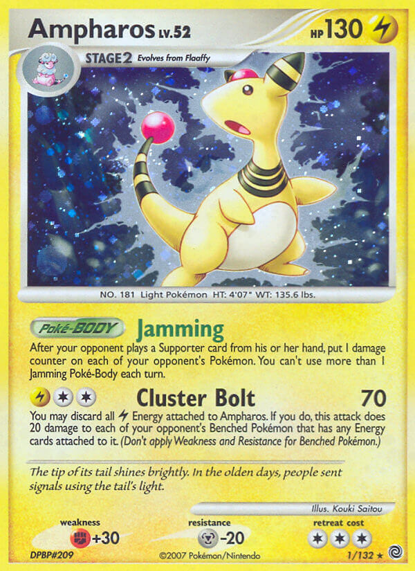 Ampharos (1/132) (Theme Deck Exclusive) [Diamond & Pearl: Secret Wonders] | Good Games Morley
