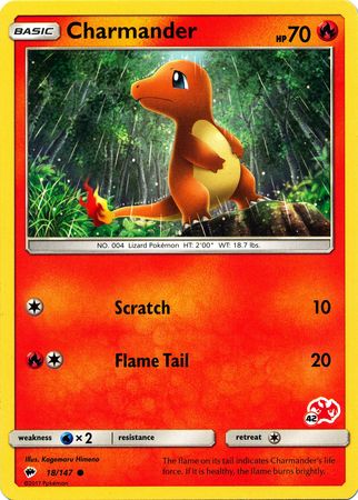 Charmander (18/147) (Charizard Stamp #42) [Battle Academy 2020] | Good Games Morley