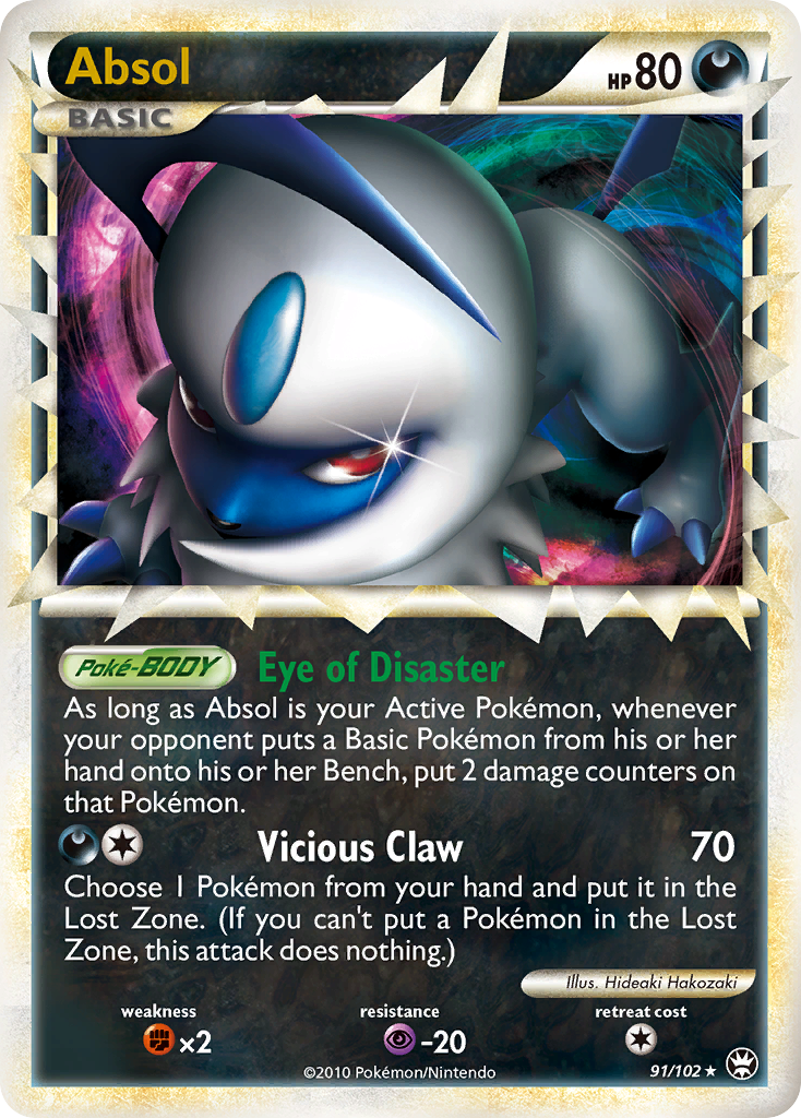 Absol (91/102) [HeartGold & SoulSilver: Triumphant] | Good Games Morley