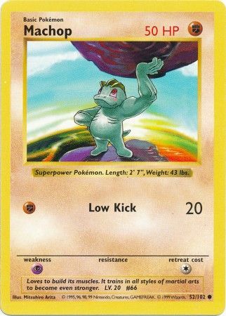 Machop (52/102) [Base Set Shadowless Unlimited] | Good Games Morley