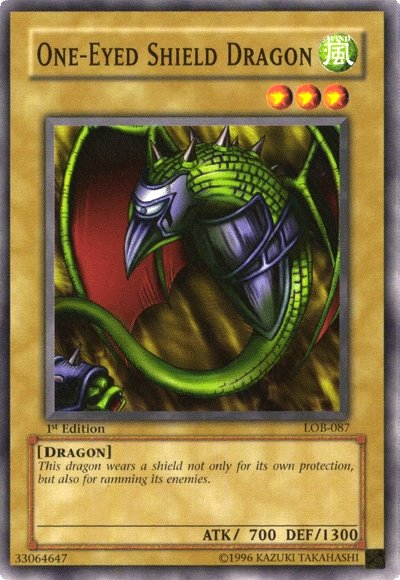 One-Eyed Shield Dragon [LOB-087] Common | Good Games Morley