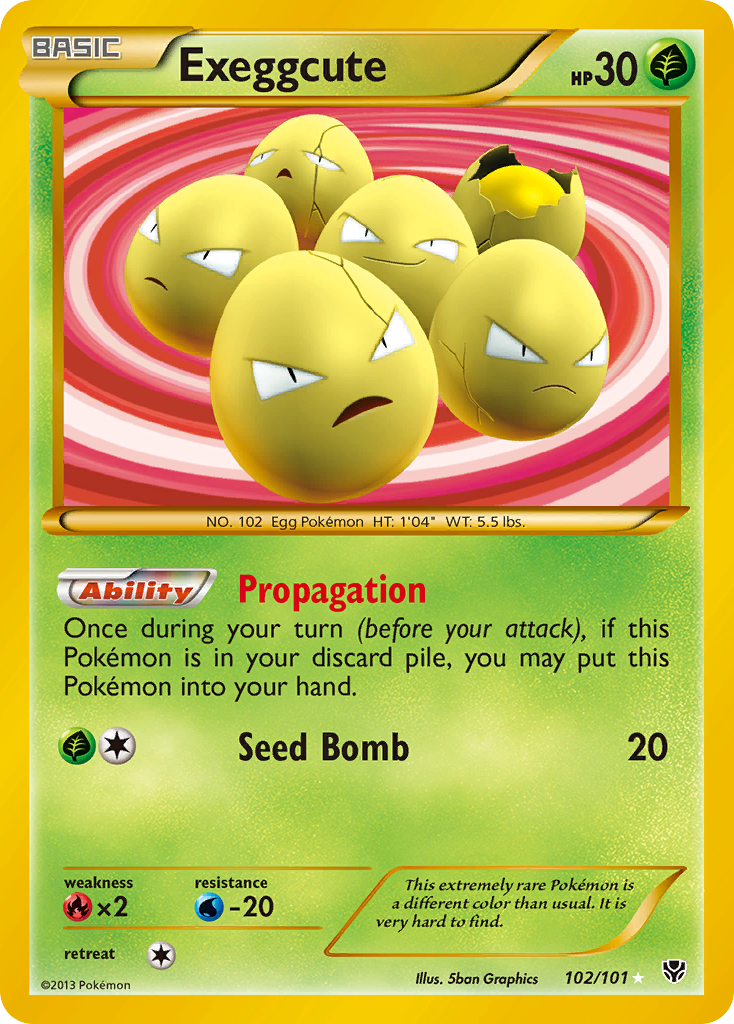 Exeggcute (102/101) [Black & White: Plasma Blast] | Good Games Morley