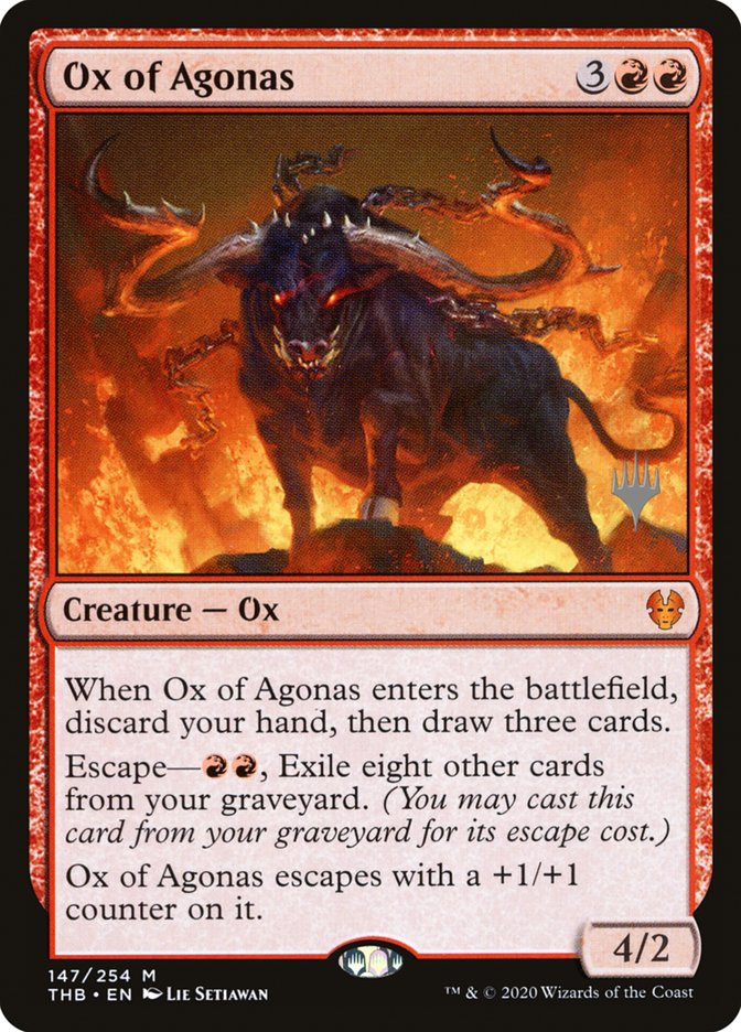 Ox of Agonas (Promo Pack) [Theros Beyond Death Promos] | Good Games Morley