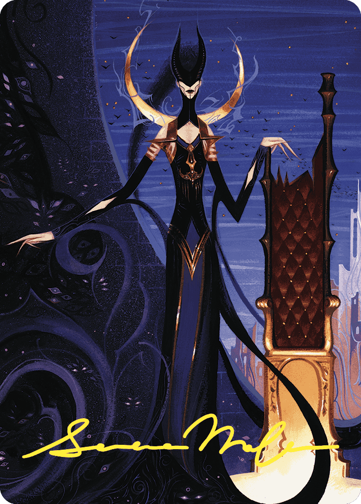 Ashiok, Wicked Manipulator Art Card (57/81) (Gold-Stamped Signature) [Wilds of Eldraine Art Series] | Good Games Morley