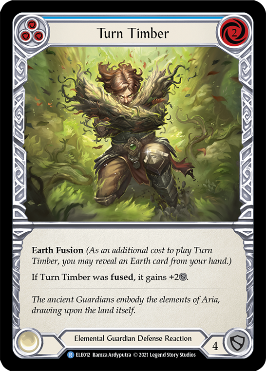 Turn Timber (Blue) [ELE012] (Tales of Aria)  1st Edition Normal | Good Games Morley