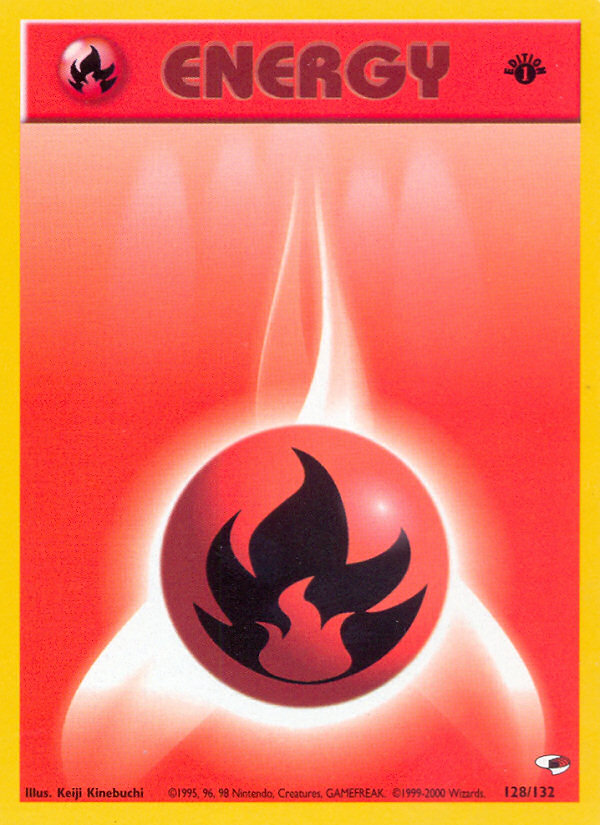 Fire Energy (128/132) [Gym Heroes 1st Edition] | Good Games Morley