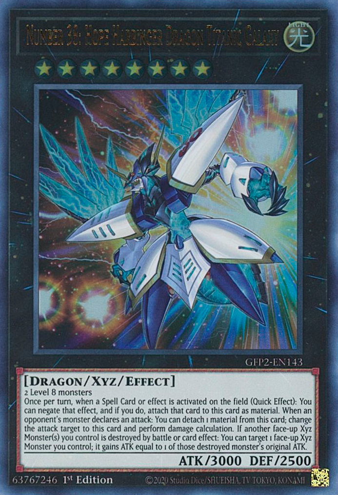 Number 38: Hope Harbinger Dragon Titanic Galaxy [GFP2-EN143] Ultra Rare | Good Games Morley