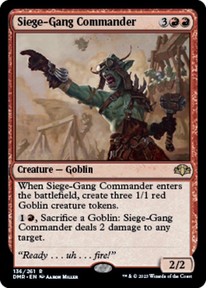 Siege-Gang Commander [Dominaria Remastered] | Good Games Morley