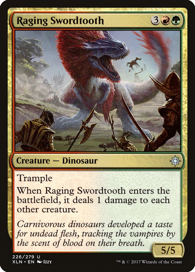 Raging Swordtooth [Ixalan] | Good Games Morley