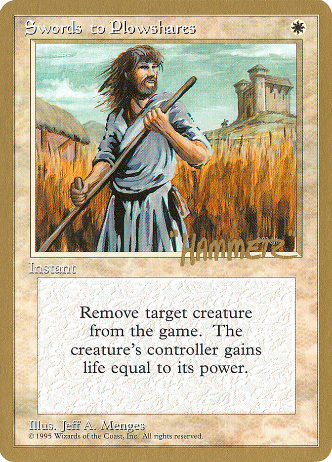 Swords to Plowshares (Shawn "Hammer" Regnier) [Pro Tour Collector Set] | Good Games Morley