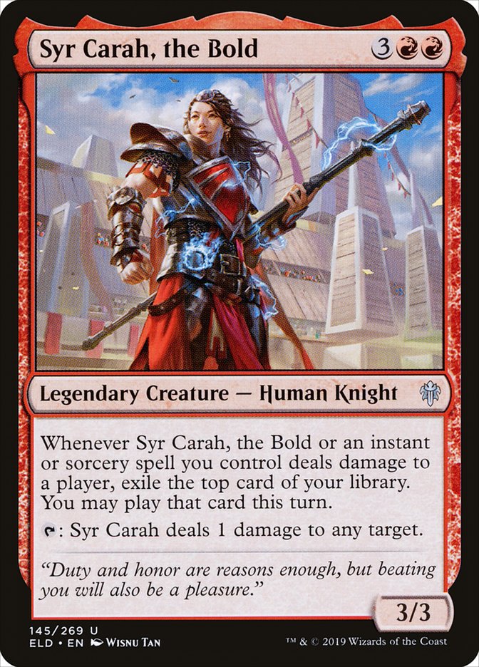 Syr Carah, the Bold [Throne of Eldraine] | Good Games Morley