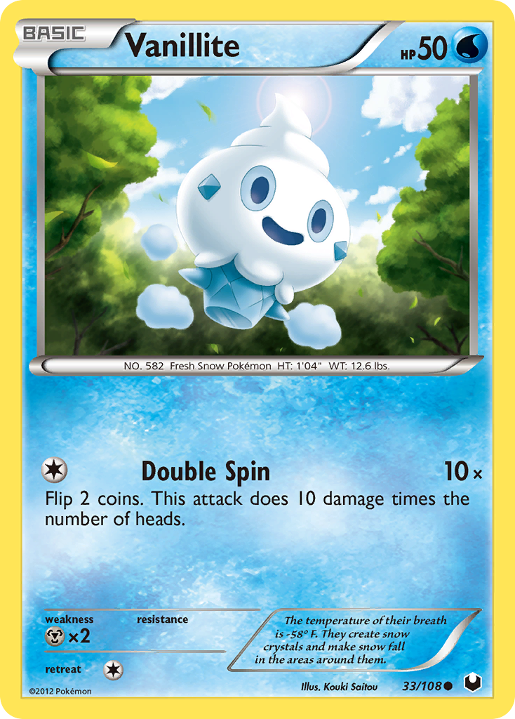 Vanillite (33/108) [Black & White: Dark Explorers] | Good Games Morley