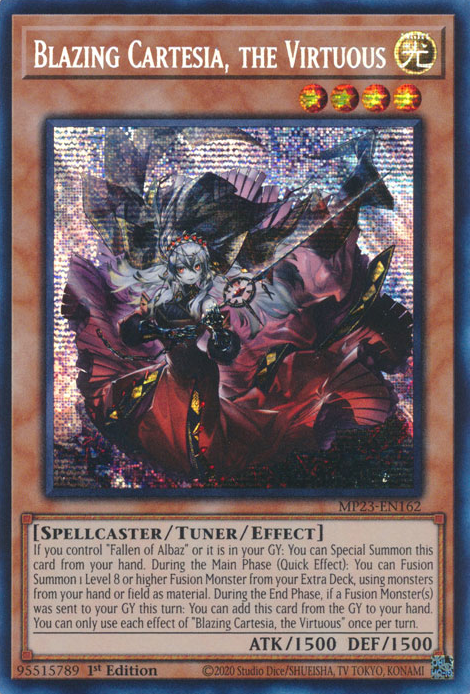 Blazing Cartesia, the Virtuous [MP23-EN162] Prismatic Secret Rare | Good Games Morley
