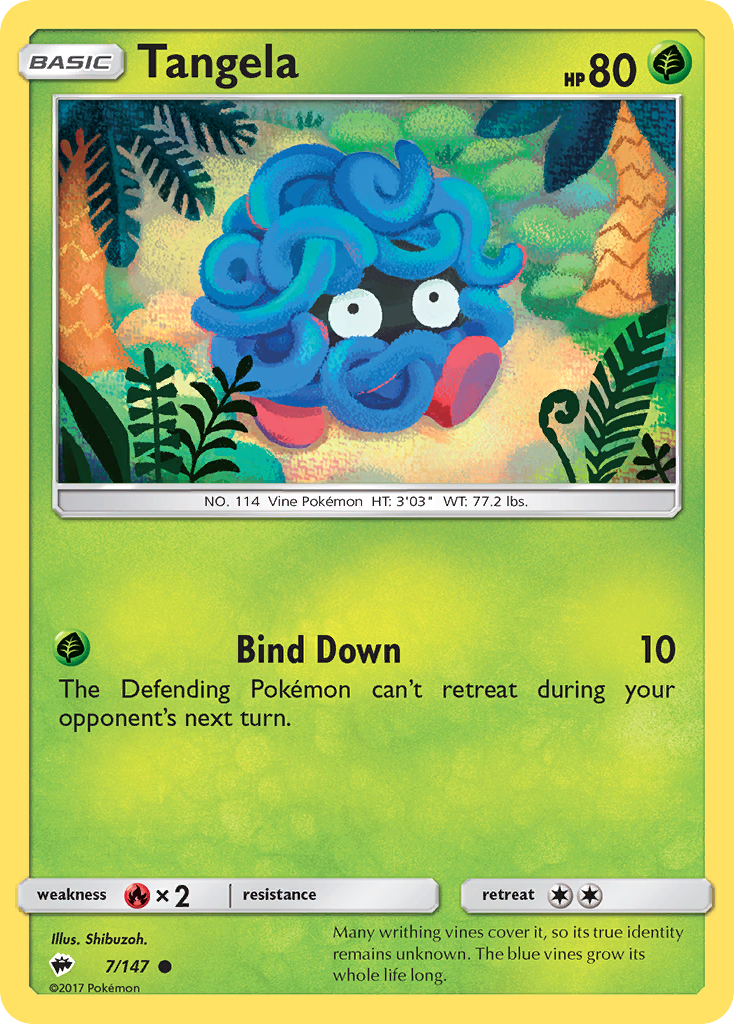 Tangela (7/147) [Sun & Moon: Burning Shadows] | Good Games Morley
