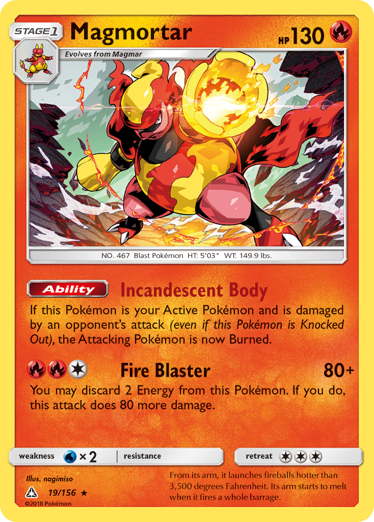 Magmortar (19/156) [Sun & Moon: Ultra Prism] | Good Games Morley