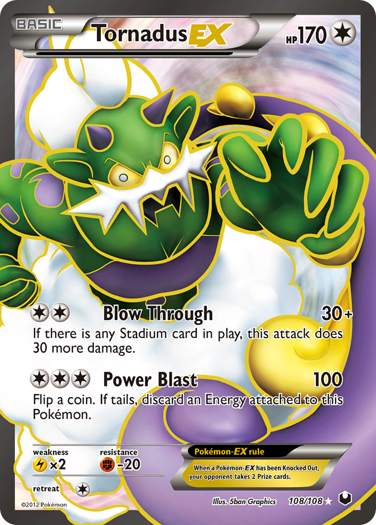 Tornadus EX (108/108) [Black & White: Dark Explorers] | Good Games Morley