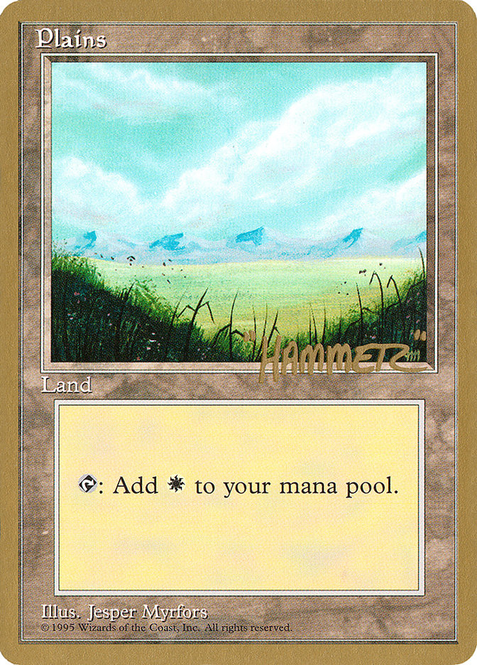 Plains (shr366) (Shawn "Hammer" Regnier) [Pro Tour Collector Set] | Good Games Morley