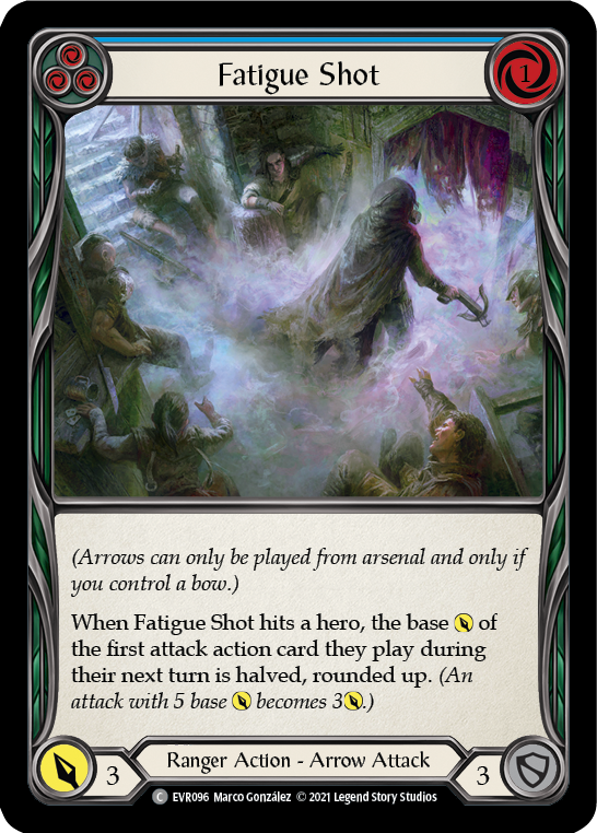 Fatigue Shot (Blue) [EVR096] (Everfest)  1st Edition Rainbow Foil | Good Games Morley