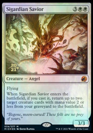 Sigardian Savior [Innistrad: Midnight Hunt Prerelease Promos] | Good Games Morley