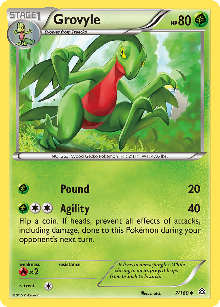 Grovyle (7/160) [XY: Primal Clash] | Good Games Morley