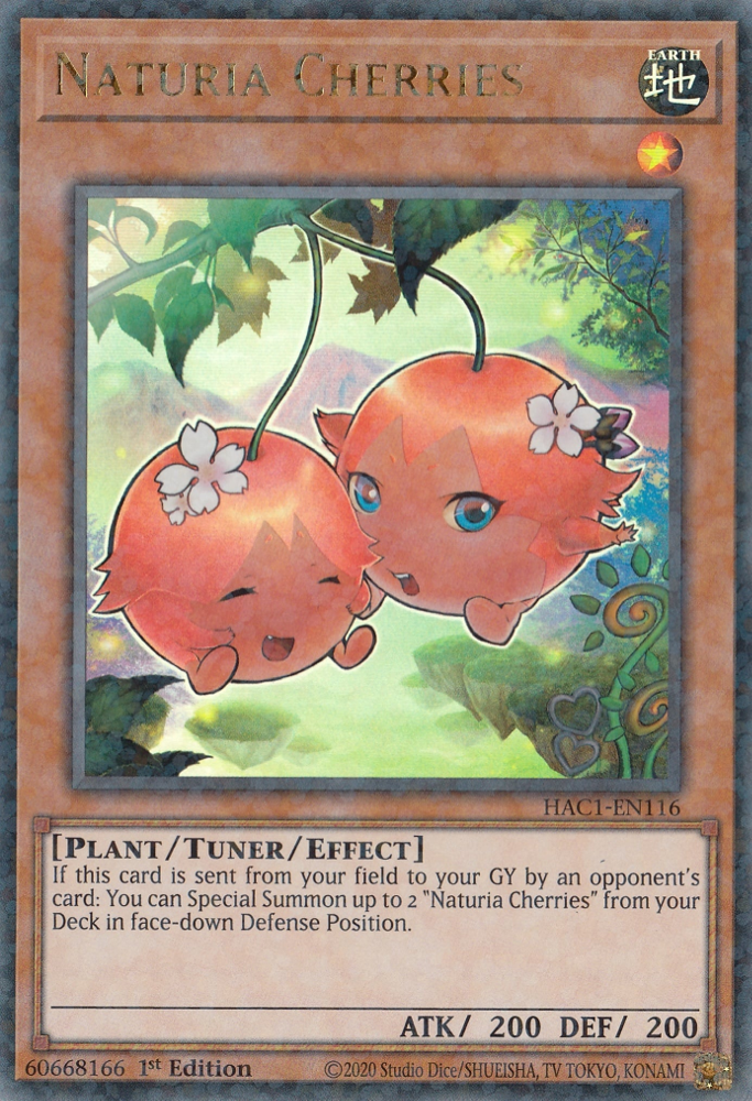 Naturia Cherries (Duel Terminal) [HAC1-EN116] Parallel Rare | Good Games Morley