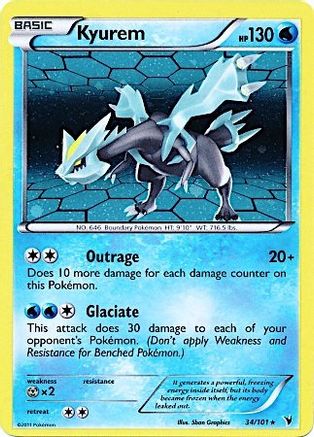 Kyurem (34/101) (Cosmos Holo) [Black & White: Noble Victories] | Good Games Morley