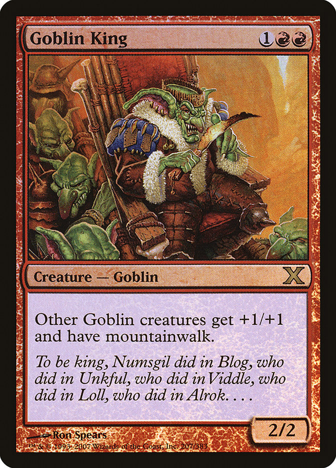 Goblin King (Premium Foil) [Tenth Edition] | Good Games Morley