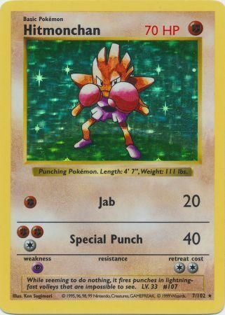 Hitmonchan (7/102) [Base Set Shadowless Unlimited] | Good Games Morley