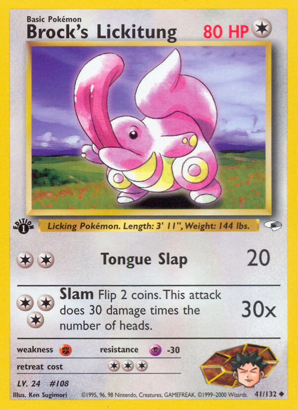 Brock's Lickitung (41/132) [Gym Heroes 1st Edition] | Good Games Morley