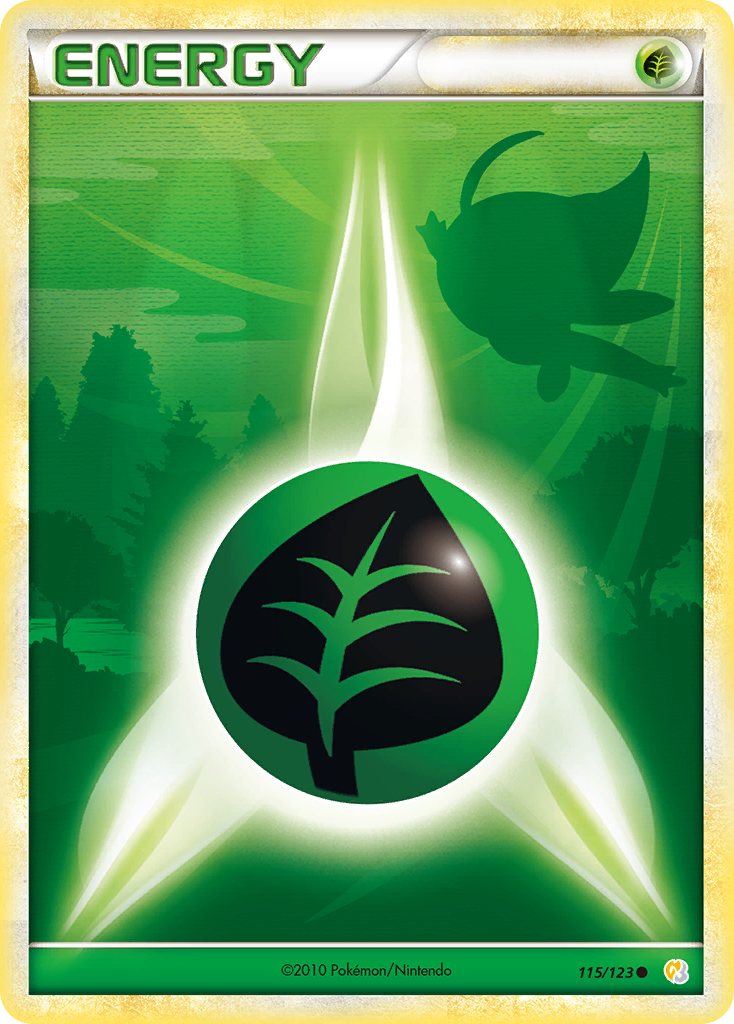 Grass Energy (115/123) [HeartGold & SoulSilver: Base Set] | Good Games Morley