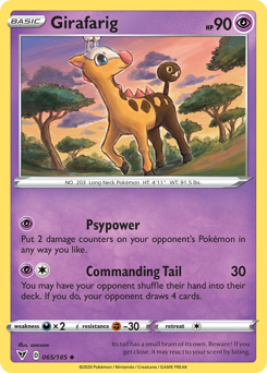 Girafarig (065/185) [Sword & Shield: Vivid Voltage] | Good Games Morley