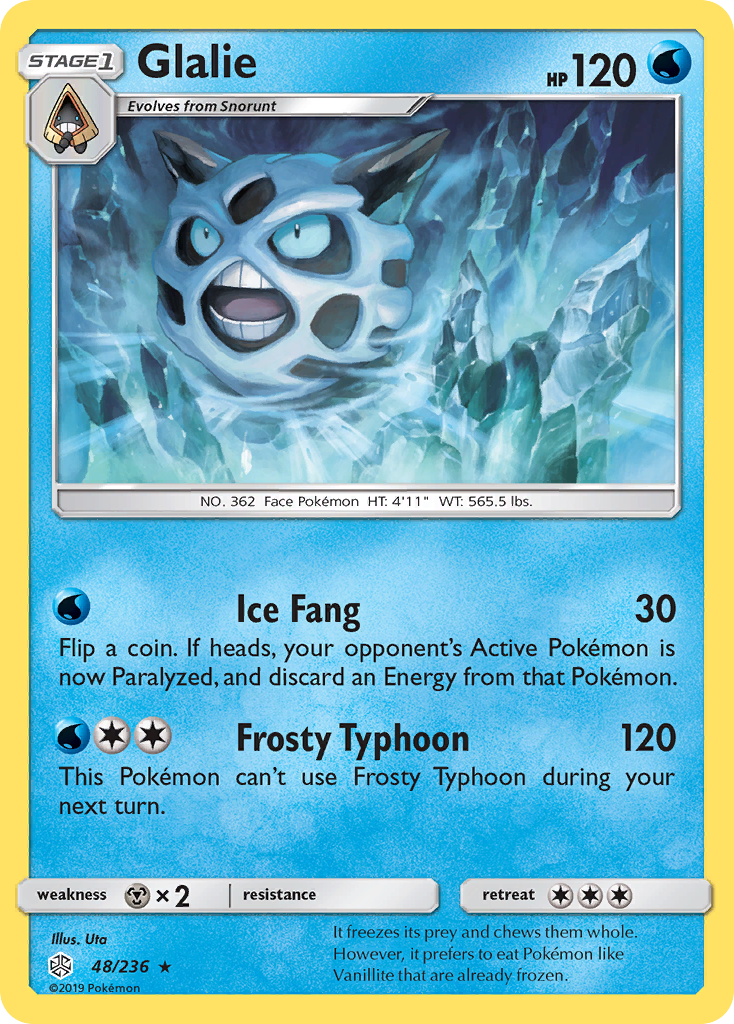 Glalie (48/236) [Sun & Moon: Cosmic Eclipse] | Good Games Morley