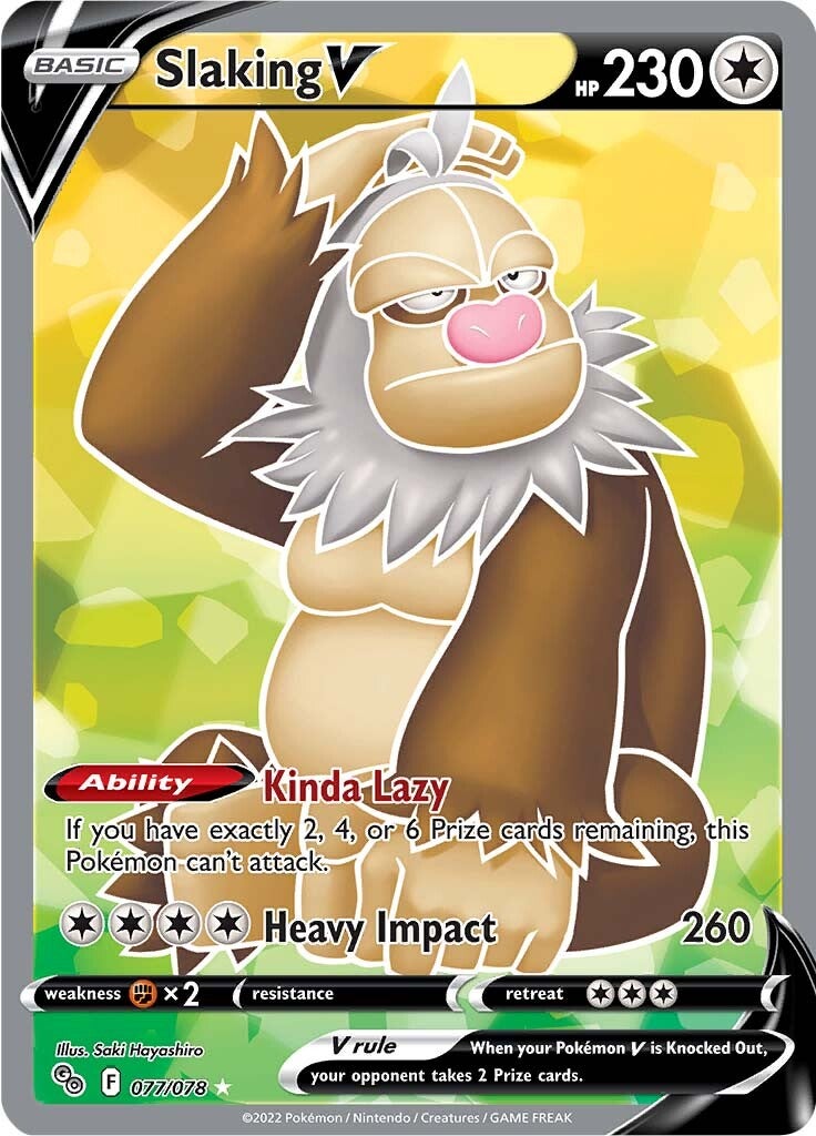 Slaking V (077/078) [Pokémon GO] | Good Games Morley