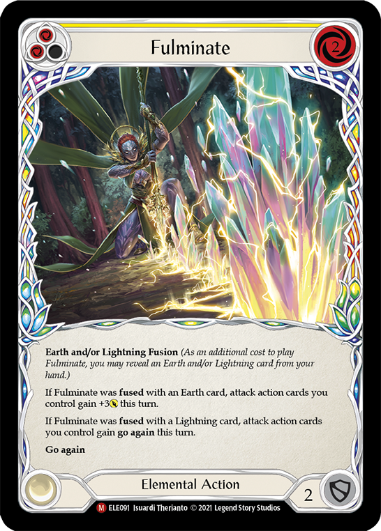 Fulminate [ELE091] (Tales of Aria)  1st Edition Rainbow Foil | Good Games Morley