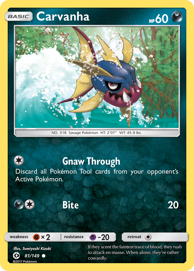Carvanha (81/149) [Sun & Moon: Base Set] | Good Games Morley