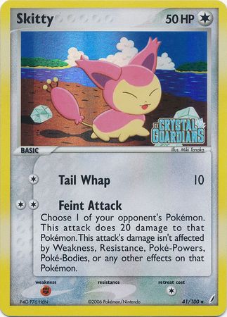 Skitty (41/100) (Stamped) [EX: Crystal Guardians] | Good Games Morley