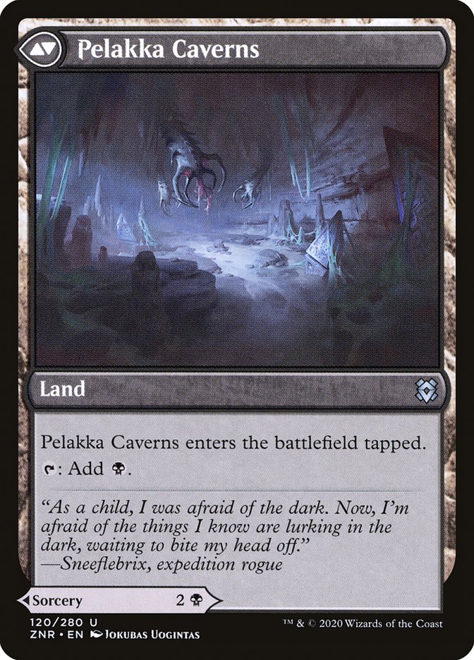 Pelakka Predation // Pelakka Caverns [Zendikar Rising] | Good Games Morley