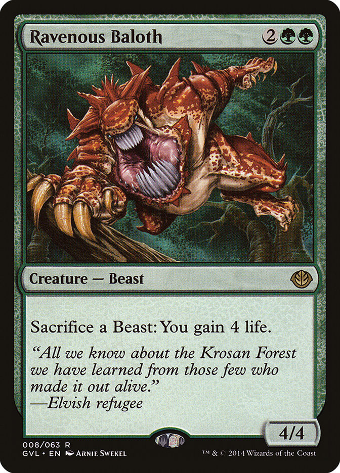 Ravenous Baloth (Garruk vs. Liliana) [Duel Decks Anthology] | Good Games Morley