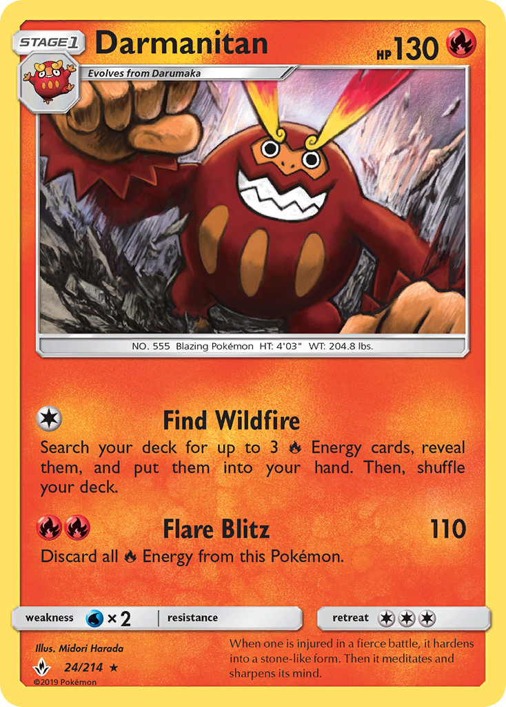 Darmanitan (24/214) [Sun & Moon: Unbroken Bonds] | Good Games Morley