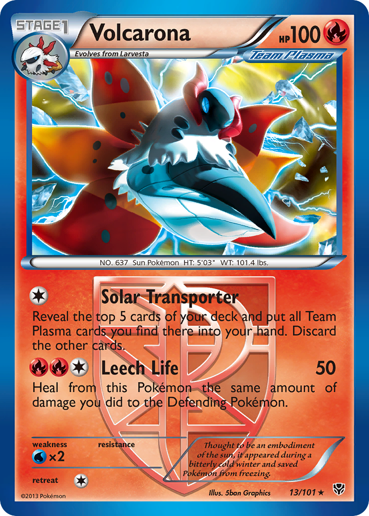 Volcarona (13/101) [Black & White: Plasma Blast] | Good Games Morley