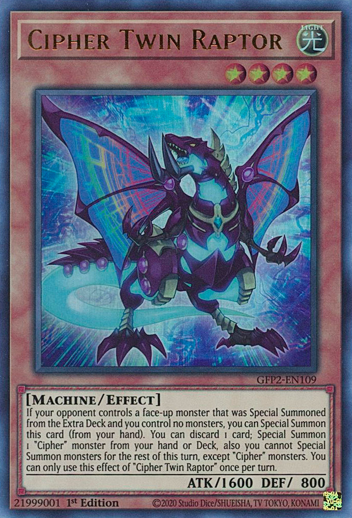 Cipher Twin Raptor [GFP2-EN109] Ultra Rare | Good Games Morley