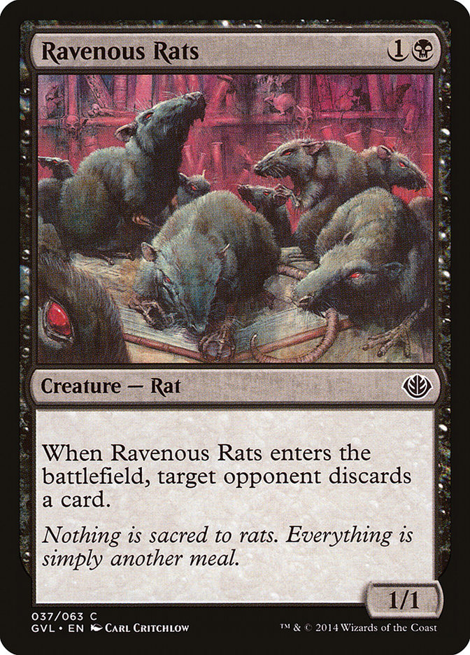 Ravenous Rats (Garruk vs. Liliana) [Duel Decks Anthology] | Good Games Morley