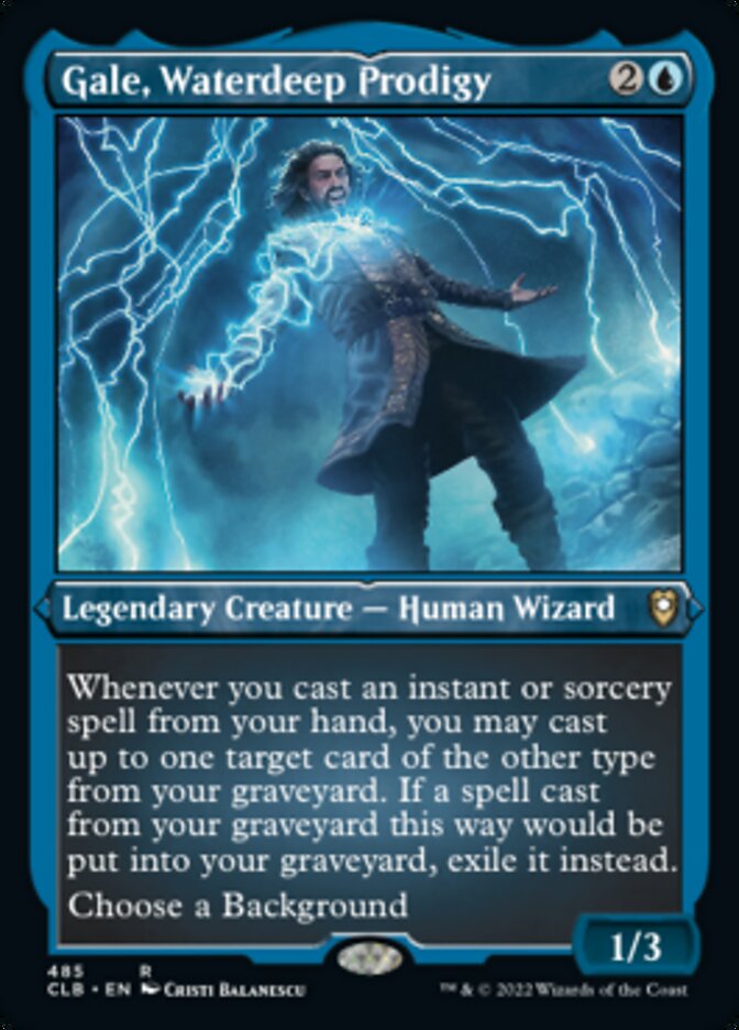 Gale, Waterdeep Prodigy (Foil Etched) [Commander Legends: Battle for Baldur's Gate] | Good Games Morley