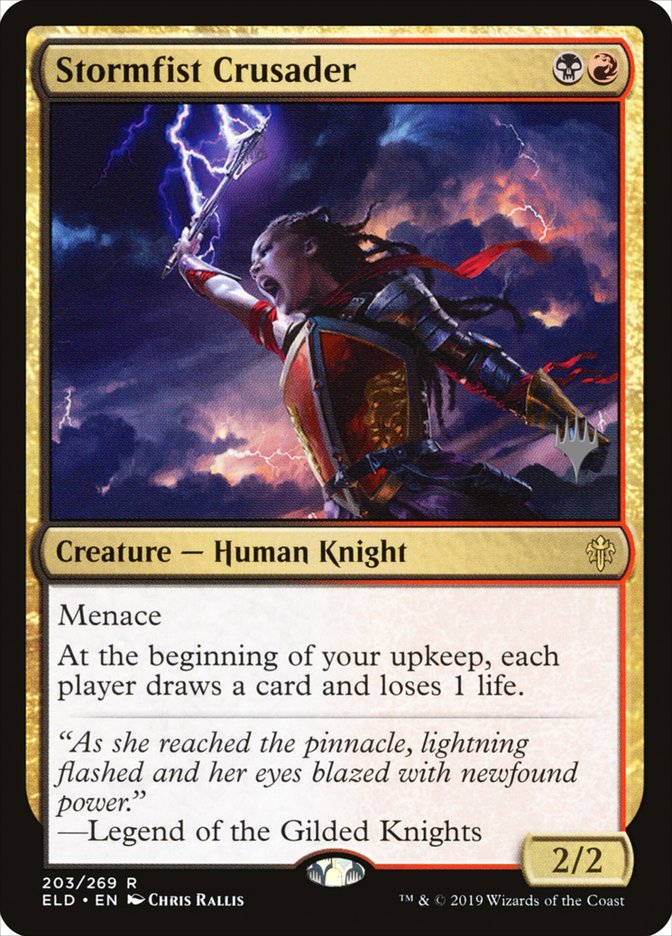 Stormfist Crusader (Promo Pack) [Throne of Eldraine Promos] | Good Games Morley