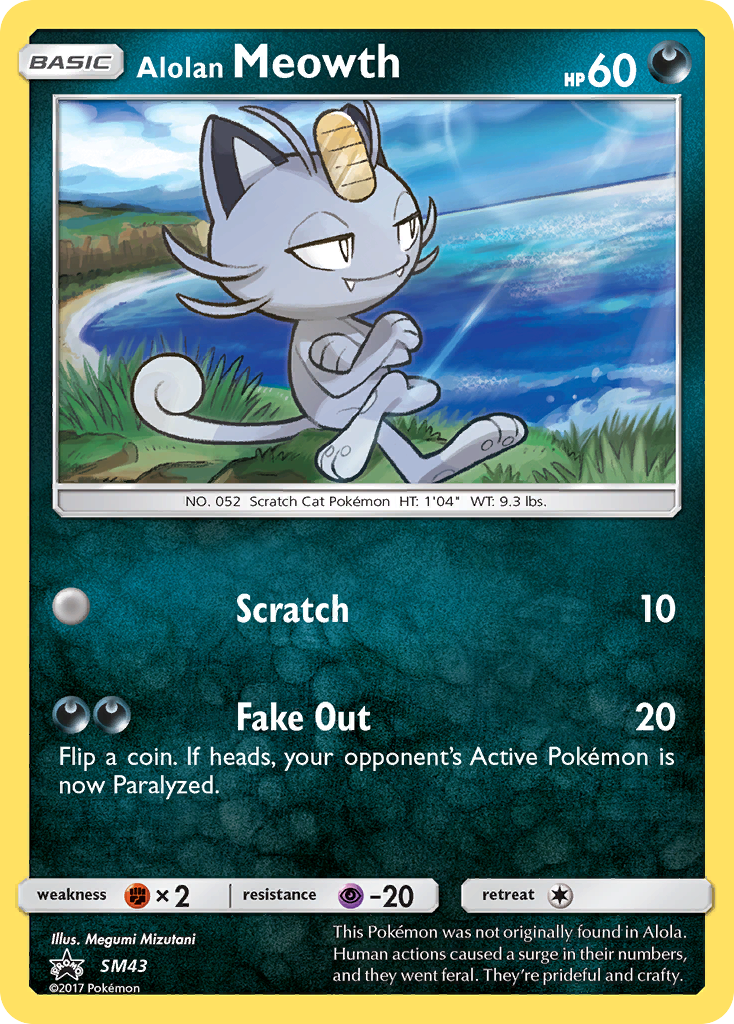 Alolan Meowth (SM43) [Sun & Moon: Black Star Promos] | Good Games Morley