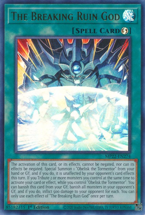 The Breaking Ruin God [MP22-EN274] Ultra Rare | Good Games Morley