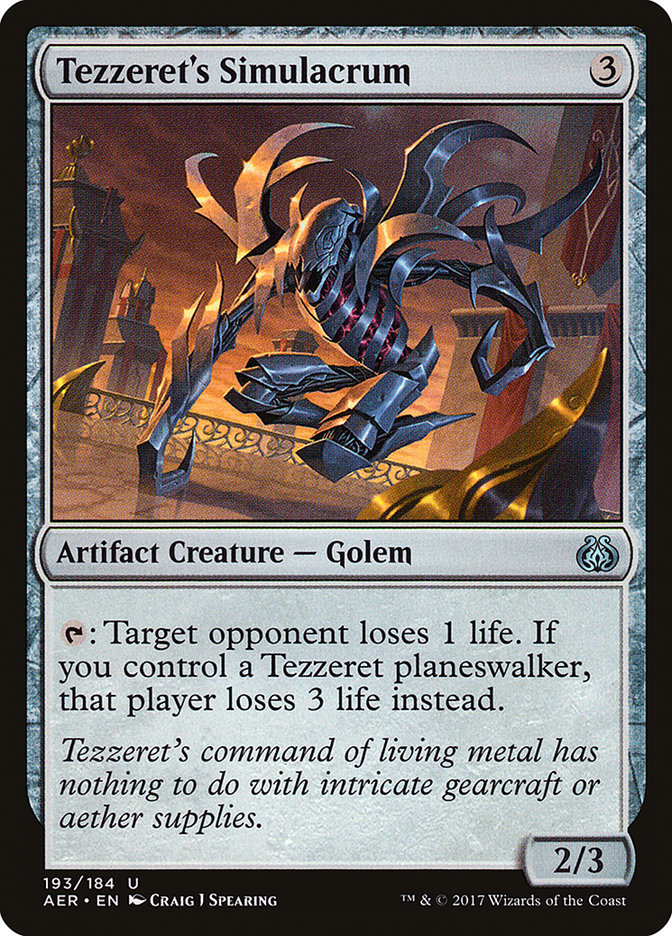 Tezzeret's Simulacrum [Aether Revolt] | Good Games Morley