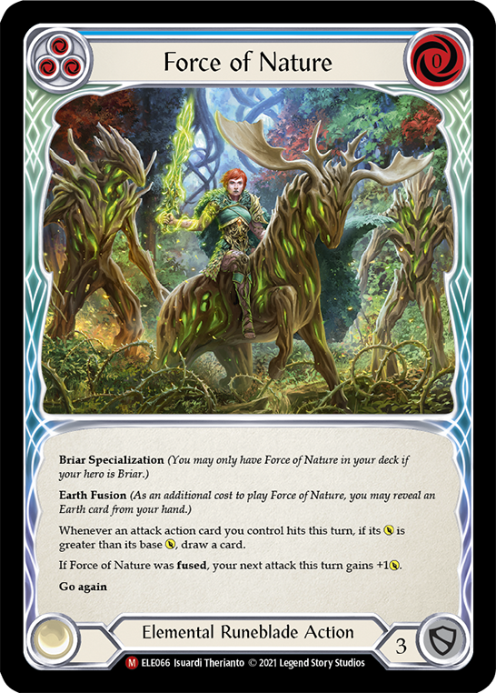 Force of Nature [ELE066] (Tales of Aria)  1st Edition Rainbow Foil | Good Games Morley